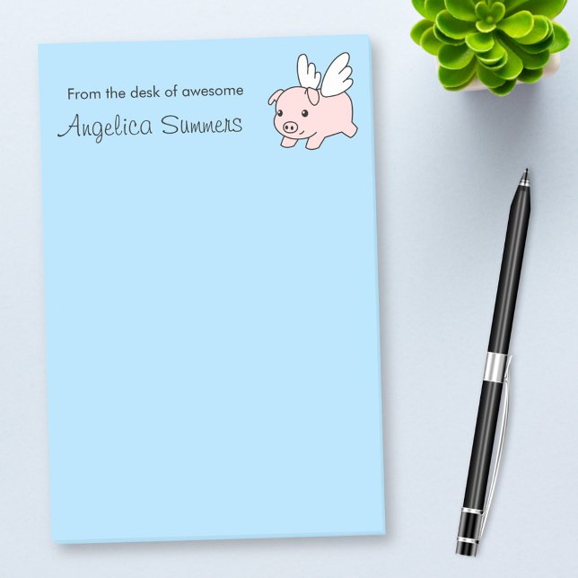 Schweine - Schwein mit Flügeln Post-it Klebezettel (Von Creator hochgeladen)