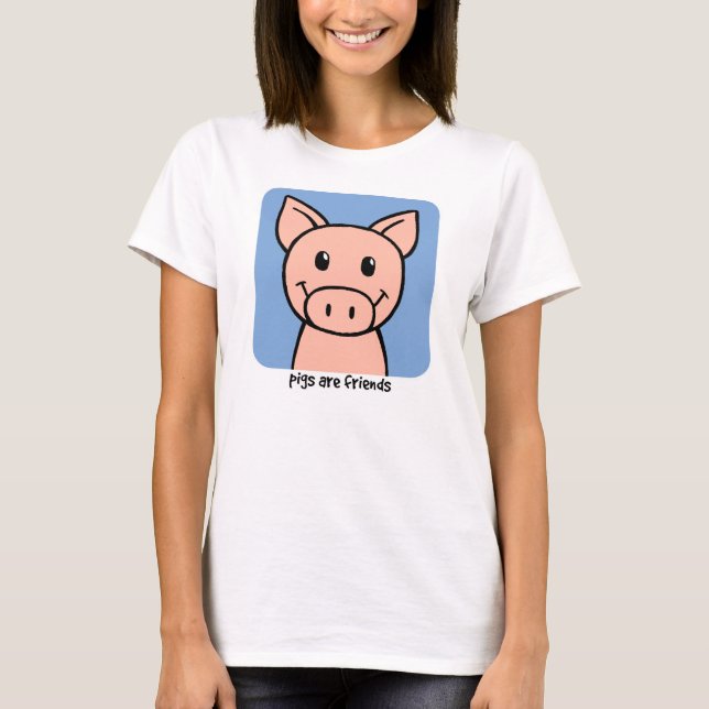 Schweine sind Freunde T-Shirt (Vorderseite)
