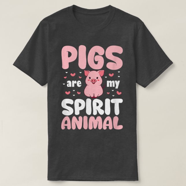 Schweine sind mein geistiges Schwein Leber Schwein T-Shirt (Design vorne)