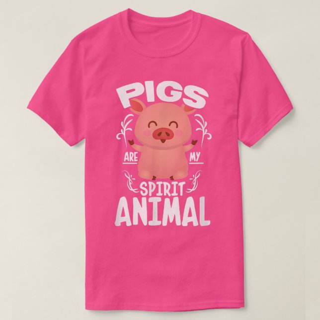 Schweine sind mein geistiges Schwein Leber Schwein T-Shirt (Design vorne)
