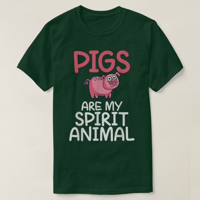 Schweine sind mein Spirit Animal Pig Owner Pig Bau T-Shirt (Design vorne)