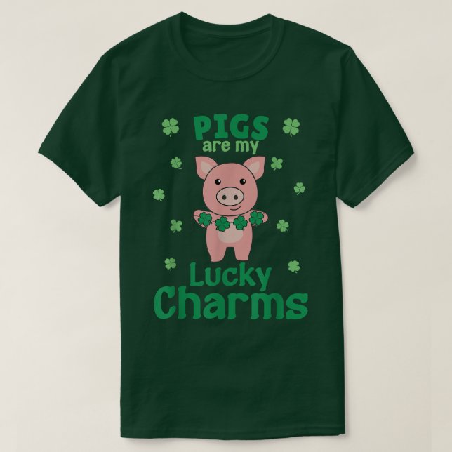 Schweine sind meine Glücksbringer St Paddy's Day P T-Shirt (Design vorne)