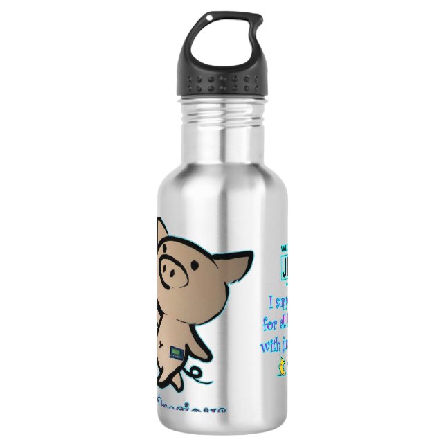 Schweine sind wertvolle JDRF Trinkflasche (Vorderseite)