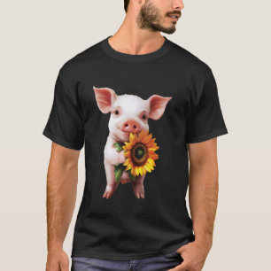 Schweine-Sonnenblume T-Shirt