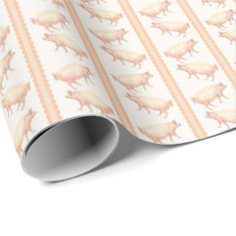 Schweine Streifen Geschenkpapier