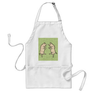 Schweine tanzen Antique piggy dance Schürze