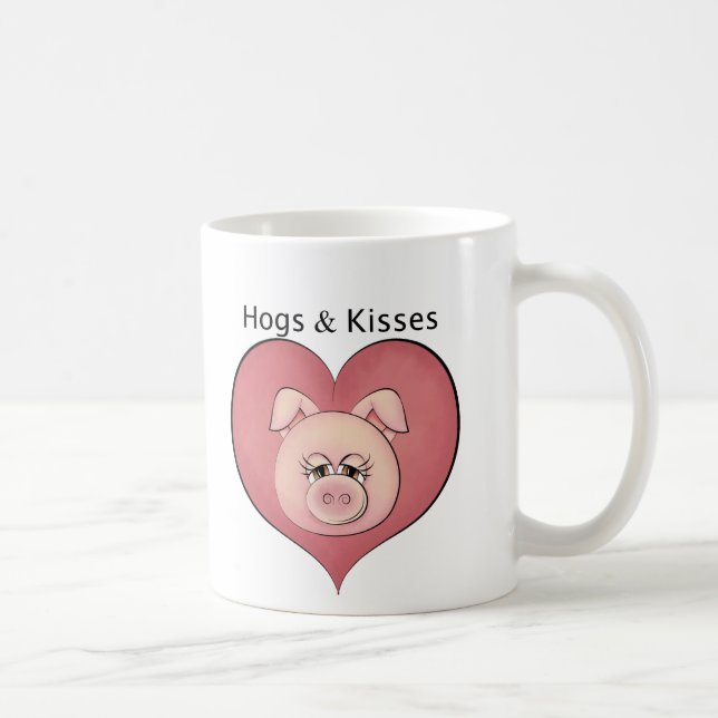 Schweine u. Küsse Kaffeetasse (Rechts)