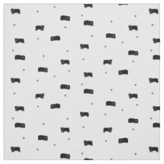 Schweine und Äpfel Muster Stoff