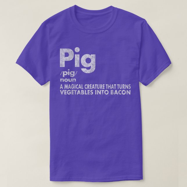 Schweine und Bacon Definition Funny Bacon Lovers P T-Shirt (Design vorne)