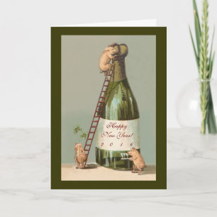 Schweine und Champagne; Die niedliche Karte 2016