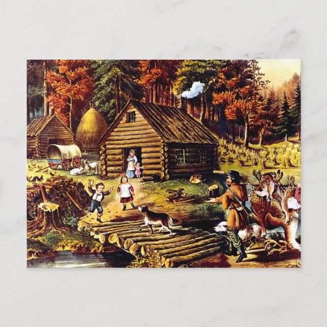 Schweine und Gabeln - Postkarte (Vorderseite)