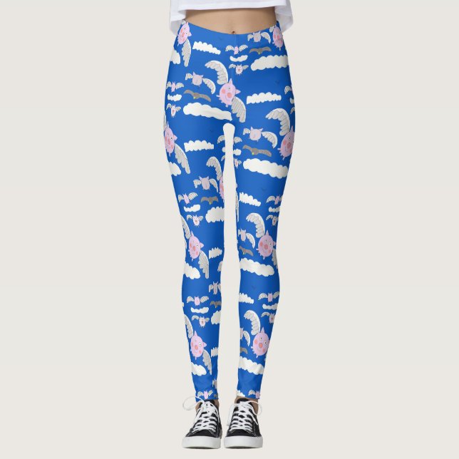 Schweine und gesäuerte Klauen Leggings (Vorderseite)