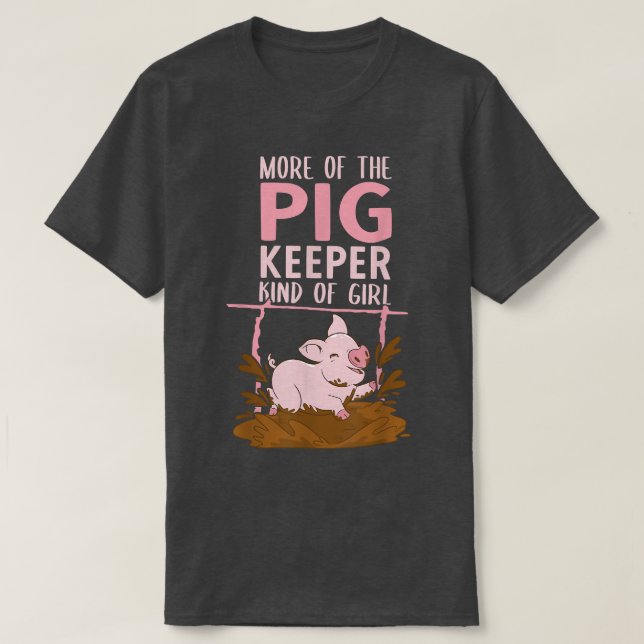 Schweine und Schweine - Weibliche Schweinezüchter T-Shirt (Design vorne)