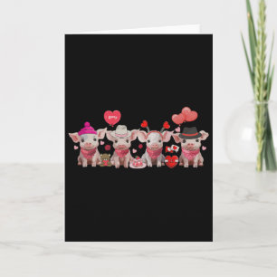 Schweine Valentinstag Schwein Liebhaber Bauernhof  Karte