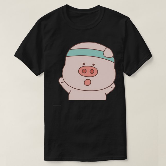 Schweine Wiggly the Chubby Pig (1) T-Shirt (Design vorne)