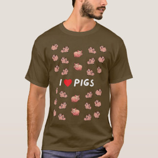 Schweineblätterhühner Hier Schweine Schweine, Nied T-Shirt