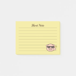 Schweinebrille Post-it Klebezettel