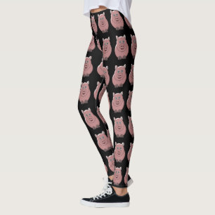 Schweinedesign Sie wählen Hintergrundfarbe Leggings