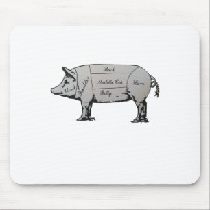 Schweinediagramm Mousepad