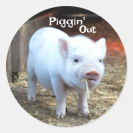 Schweinefarm Leben Runder Aufkleber