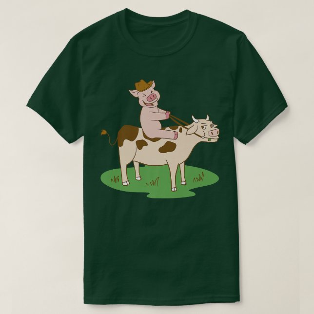 Schweinefleisch als Prämie für eine Kuhfarm T-Shirt (Design vorne)