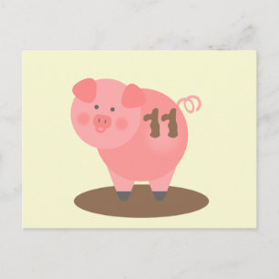 Schweinefleisch am Geburtstag Einladung zur Postka
