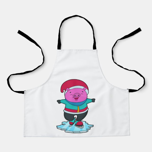 Schweinefleisch auf Ice-Skaten mit Ice-Skaten & Hu Schürze (Vorderseite)