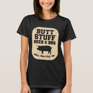 Schweinefleisch BBQ Grill Em Byrbecue Schweineflei T-Shirt