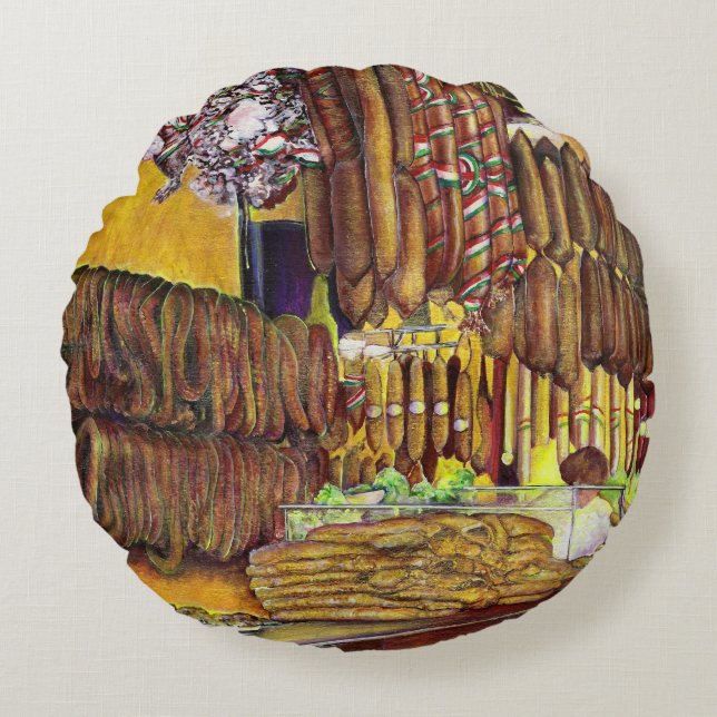 Schweinefleisch, Budapest Rundes Kissen (Vorderseite)