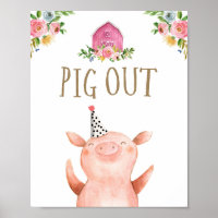 Schweinefleisch-Buffet-Mädchen Geburtstags rosa