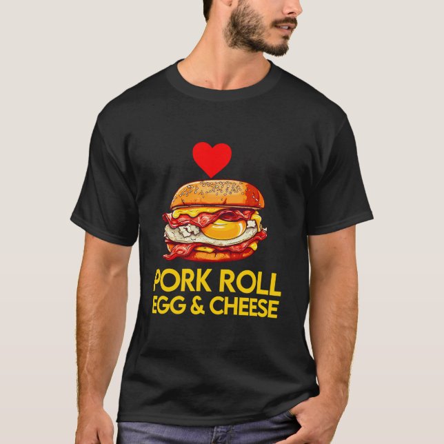 Schweinefleisch Ei und Käse New Jersey Pride Nj Fo T-Shirt (Vorderseite)