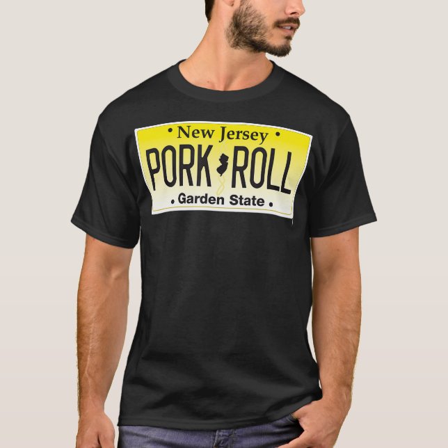 Schweinefleisch Eier und Käse New Jersey NJ Lizenz T-Shirt (Vorderseite)