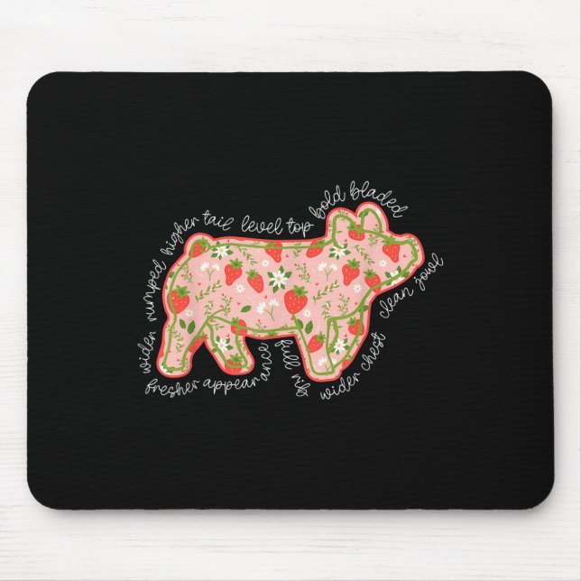 Schweinefleisch Erdbeere Bestandsausstellung Viehz Mousepad (Vorne)