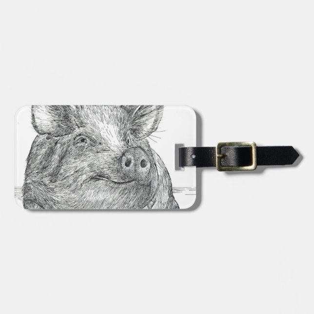 Schweinefleisch Gepäckanhänger (Vorderseite horizontal)