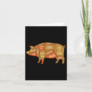Schweinefleisch geräuchert Fleisch Lover Funny Gri Karte