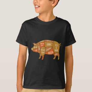 Schweinefleisch geräuchert Fleisch Lover Funny Gri T-Shirt