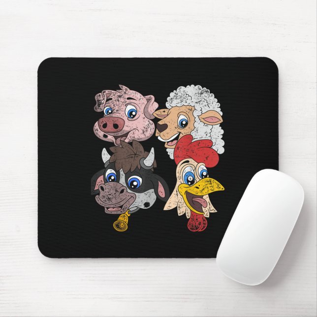 Schweinefleisch Hühner Hühner Kleinkinder Funny Fa Mousepad (Mit Mouse)