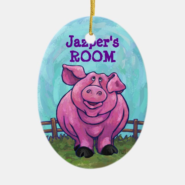 Schweinefleisch kommt und geht keramik ornament (Vorne)