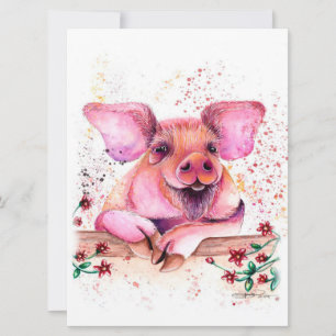 Schweinefleisch mit Blume   Art Design   Kunstgesc