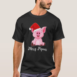 Schweinefleisch mit Weihnachtsferien Weihnachtsman T-Shirt
