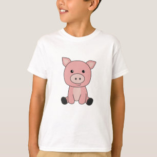 Schweinefleisch Niedliche Tiere für Kinder rosa T-Shirt
