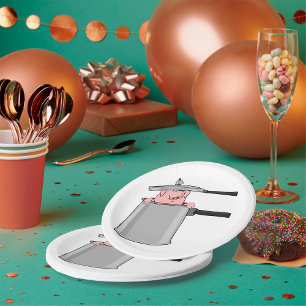 Schweinefleisch Pappteller