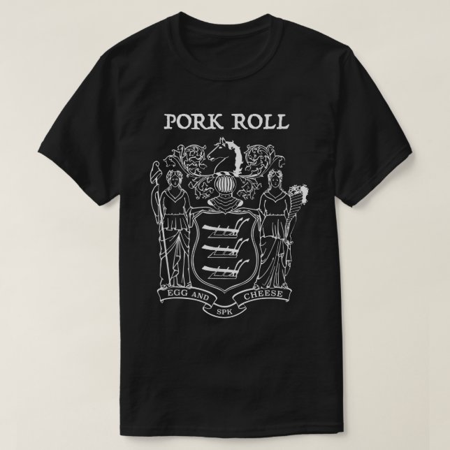 Schweinefleisch    RollNew Jersey Staat    FlagNJ  T-Shirt (Design vorne)