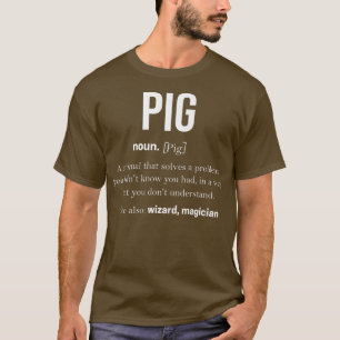 Schweinefleisch Rosa Männer Schwein Schwein Schwei T-Shirt