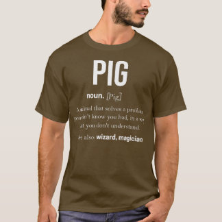 Schweinefleisch Rosa Männer Schwein Schwein Schwei T-Shirt