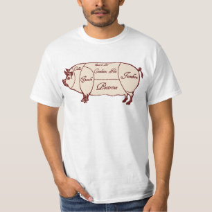 Schweinefleisch schneidet Diagramm Shirt