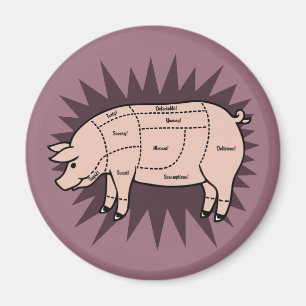 Schweinefleisch-Schnitte Magnet