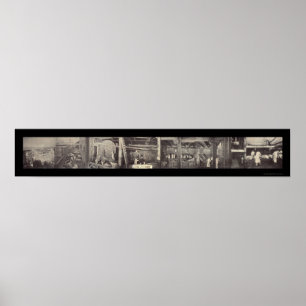 Schweinefleisch-Schwein, das Foto 1900 verarbeitet Poster