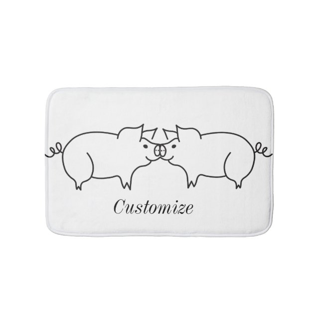 Schweinefleisch Thunder_Cove Badematte (Vorderseite)