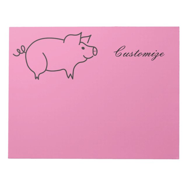 Schweinefleisch Thunder_Cove Large Notizblock (Vorderseite)